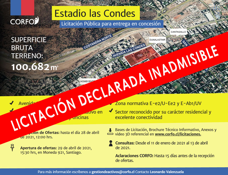 Licitación Pública para Entregar en Concesión el “ESTADIO LAS CONDES”